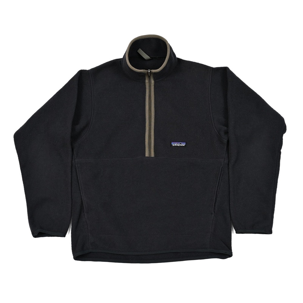 Vintage Patagonia Synchilla Fleece Jacket Mens Small Gray 1/2 Zip Marsupial Y2K